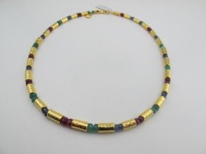 Karışık Taşlı Süzme Kolye